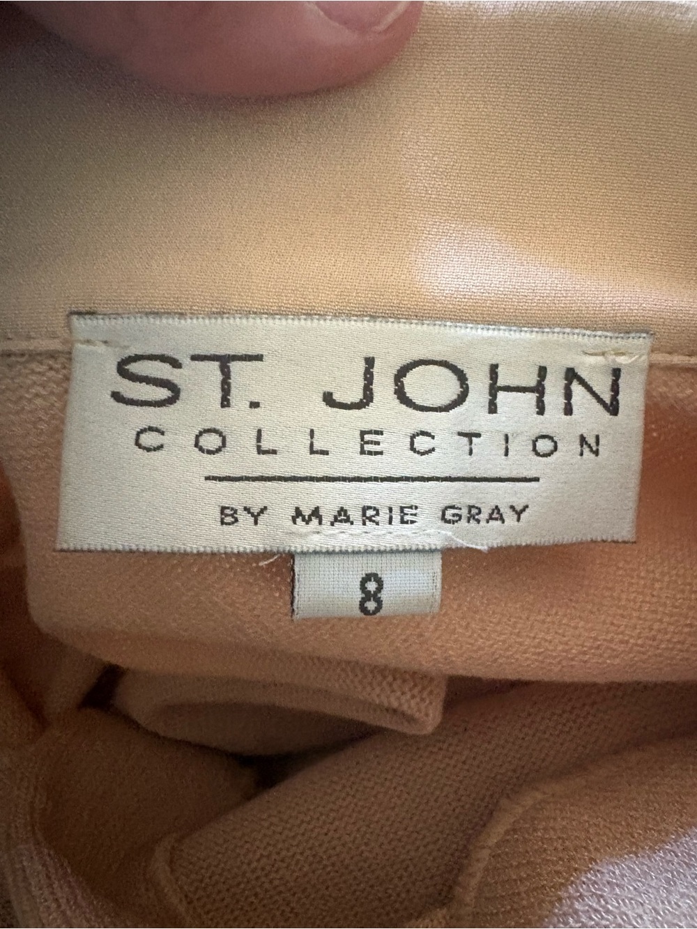 St. John Collection by Marie Gray Tan Skirt Set 8 - Picture 4 of 6